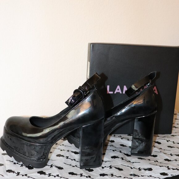 Lamoda Evil Attraction Black Platformed Many Jane heels - Picture 3 of 4